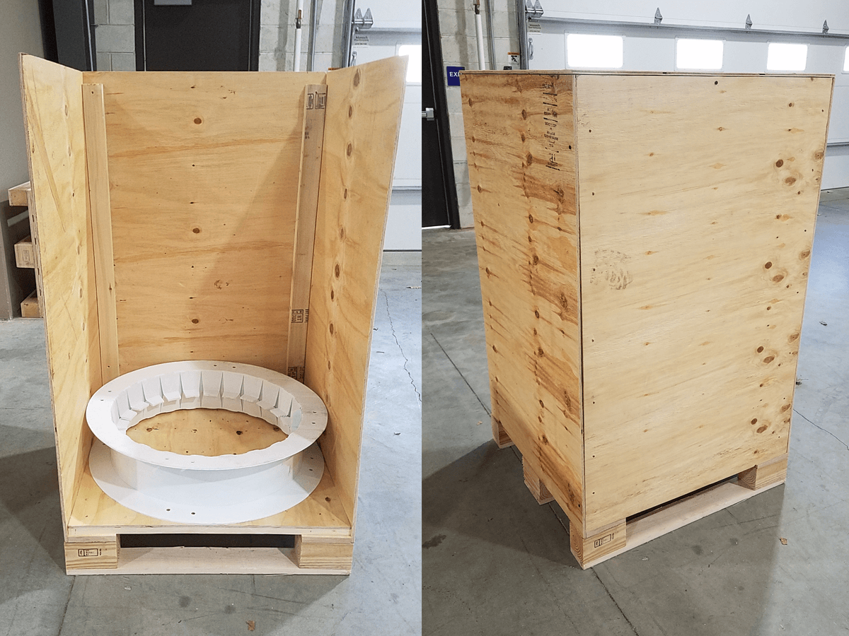 Plastic-reel-shipping-crate