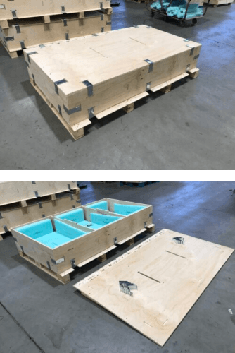 Custom EZ Loc Crate with Internal Dividers and Integrated Ramp